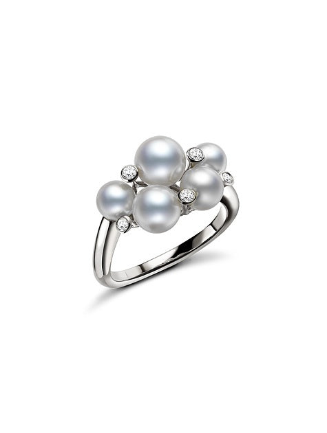 Mikimoto Pearl and Diamonds Bubble Ring Hettich Jewellers