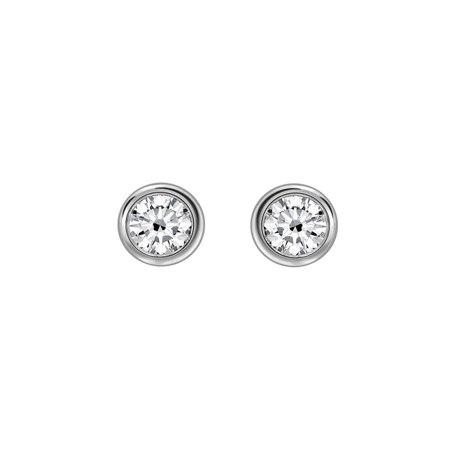 Round Brilliant Cut Diamond 0.64ct Stud Earrings