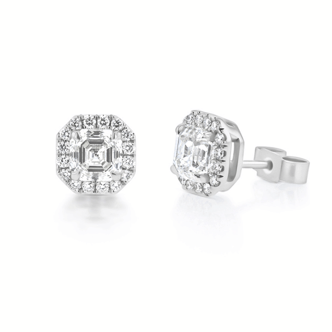 Royal Asscher Cut Diamond 1.69ct Stud Earrings