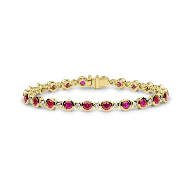 Ruby 5.21ct and Diamond Bracelet