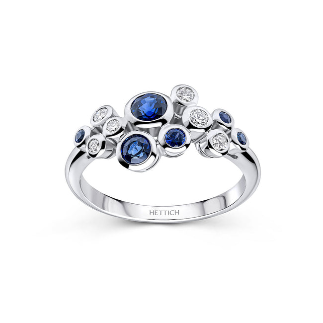 Sapphire 0.65ct and Diamond Dress Ring