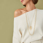Marrakech Onde  Yellow Gold Long Necklace