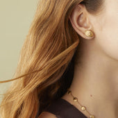 Siviglia Yellow Gold Stud Earrings