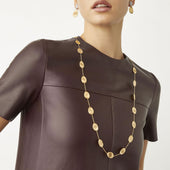 Lunaria Long Thin Necklace
