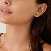 Jaipur Colour 18ct Yellow Gold Peridot Earrings