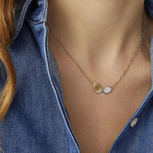 Lunaria Chain Necklace with Diamonds