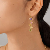 Jaipur Colour 18ct Yellow gold Multi Gemstone Earrings