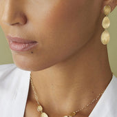 Lunaria Gold Triple Earrings