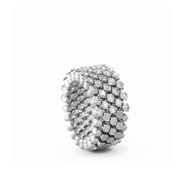 Multisize Half Set Diamond Ring