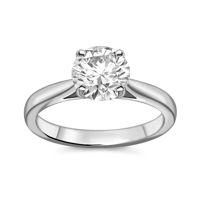0.81ct Round Brilliant Cut Diamond Ring