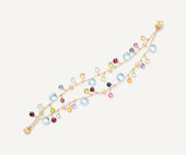 Paradise Multicoloured Gemstones Two-strand Bracelet