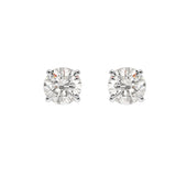 Round Brilliant Cut Diamond 1.01ct Stud Earrings