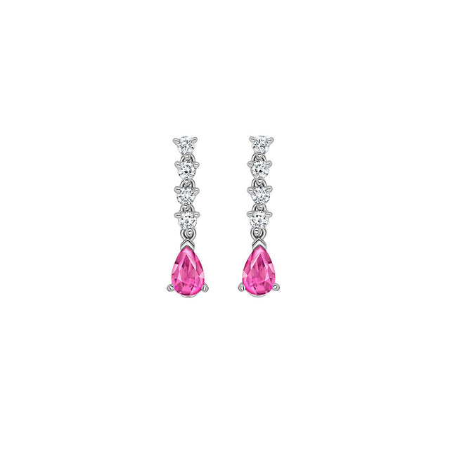 Sapphire 0.90ct and Diamond Drop Earrings
