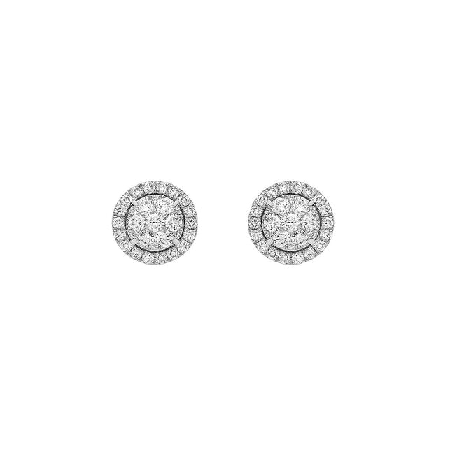 Diamond 0.49ct Cluster Earrings