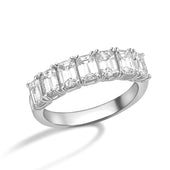 2.18ct Emerald Cut Diamonds 7 Stone Ring
