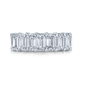 Emerald Cut Diamonds 7.61ct Full Eternity Ring