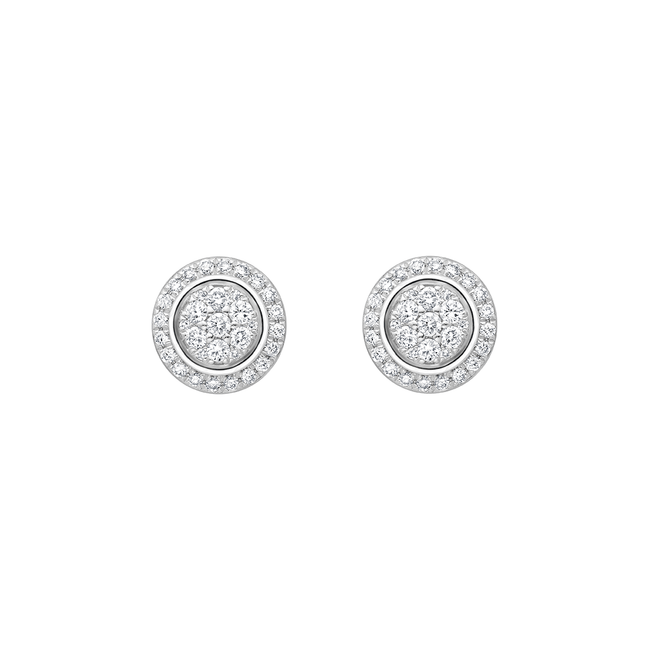 Diamond 0.42ct Cluster Earrings