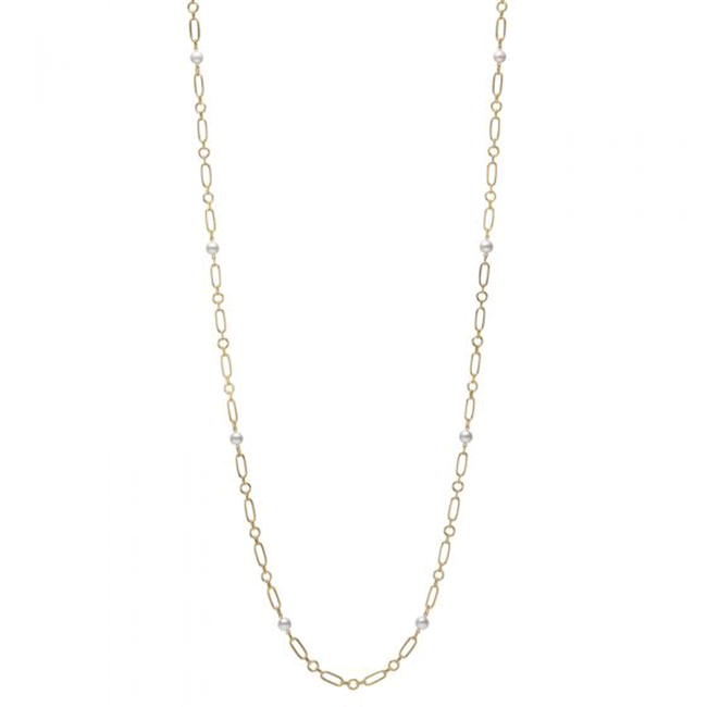 Mikimoto M Code Long Pearl Chain Necklace
