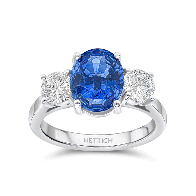 Sapphire 3.06ct and Diamonds Ring