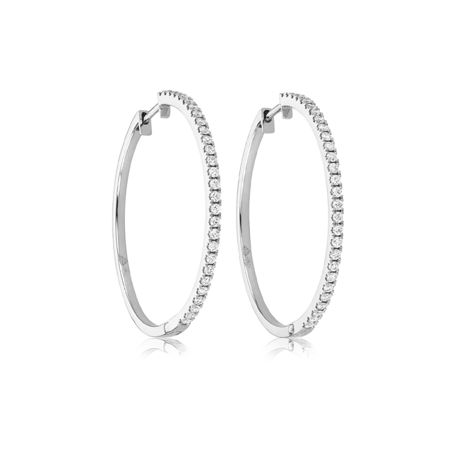 Diamond Hoop Earrings 0.50ct