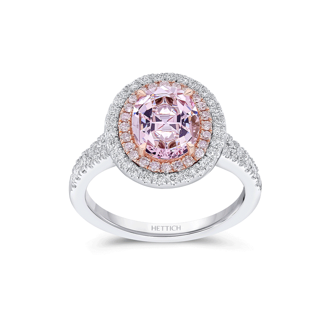 Morganite 1.60ct and Diamonds Ring