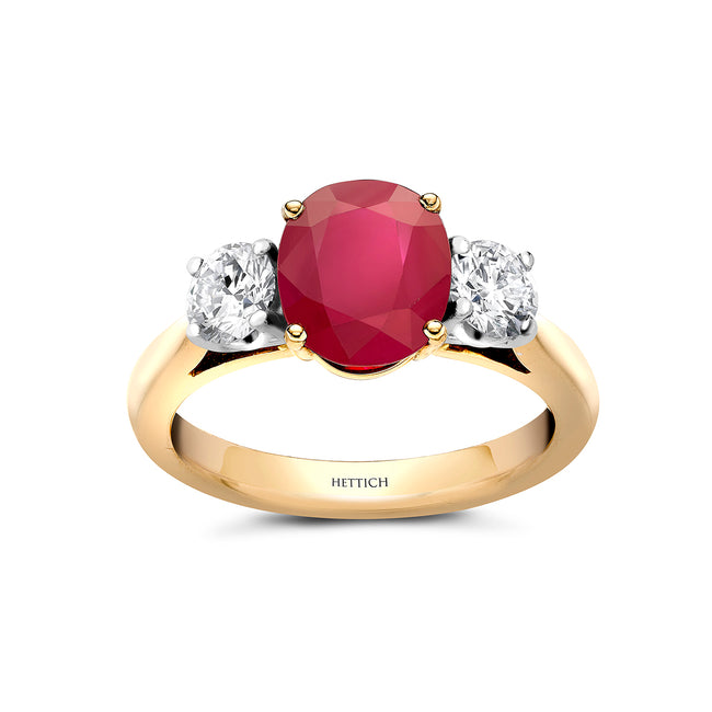 Ruby 2.15ct and Diamonds Ring
