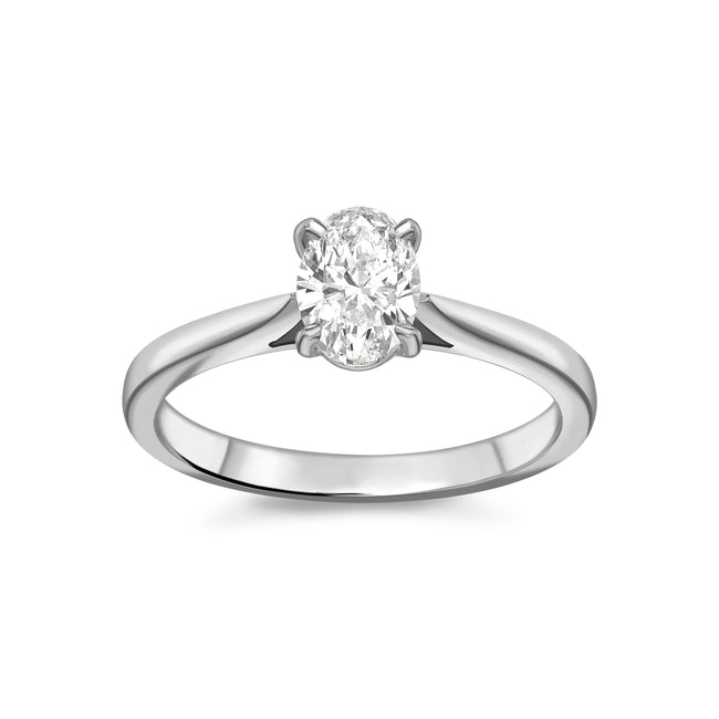 0.70ct oval brilliant cut diamond ring