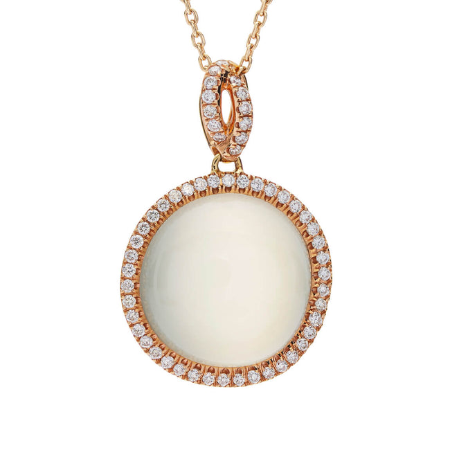 Moonstone 20.62ct and Diamond Pendant