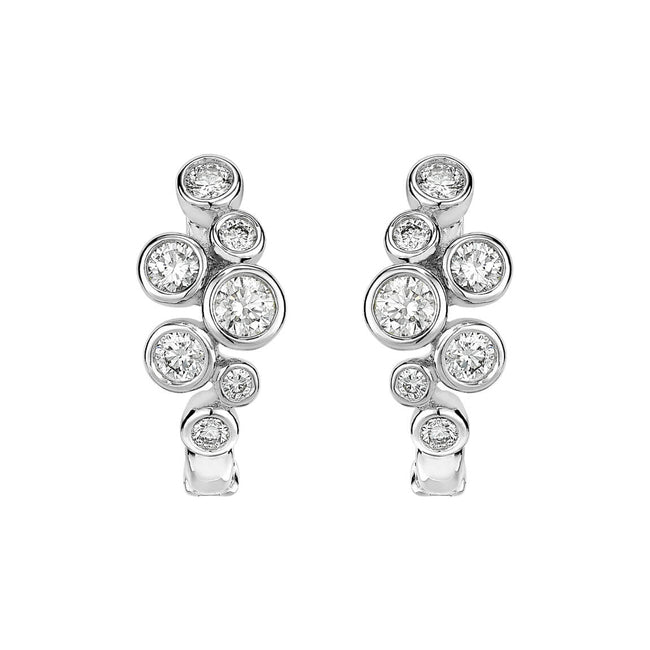 Fancy Diamonds 0.66ct Hoop Earrings