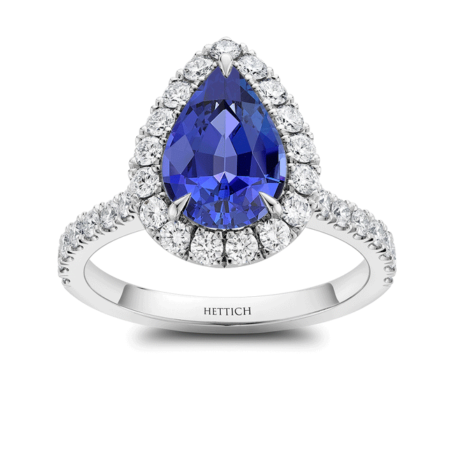 Sapphire 2.12ct and Diamonds Cluster Ring
