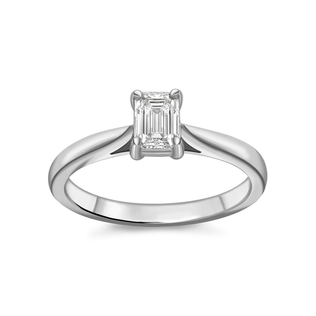 0.46ct Emerald cut diamond ring