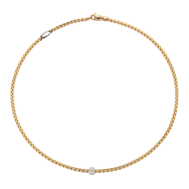 Fope Eka Tiny Necklace 730C PAVE