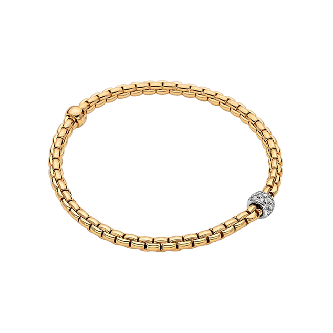 Fope Eka Tiny Yellow Bracelet 733B PAVE