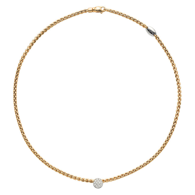 Fope Eka Tiny Necklace 736C PAVE