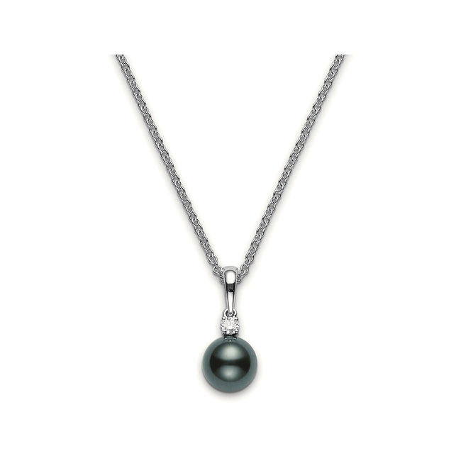 Mikimoto Black South Sea Pearl and Diamond Pendant